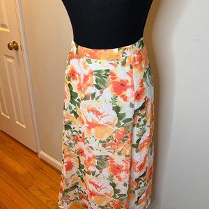 Bright Orange Floral Skirt from Cato - Summer Ready!